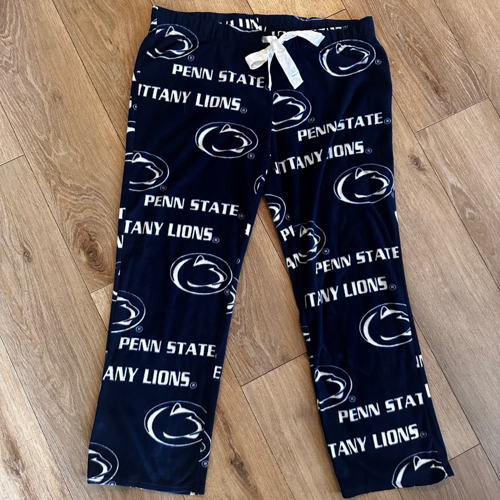 Concepts Sport Penn State Nittany Lions Pajama Pants Navy Blue Fleece XL Women